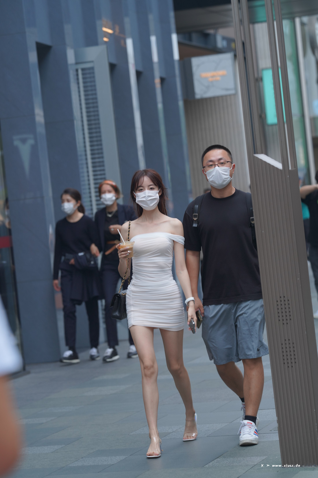 [精选街拍] Vol.172 白色褶皱修身裙 [108P]